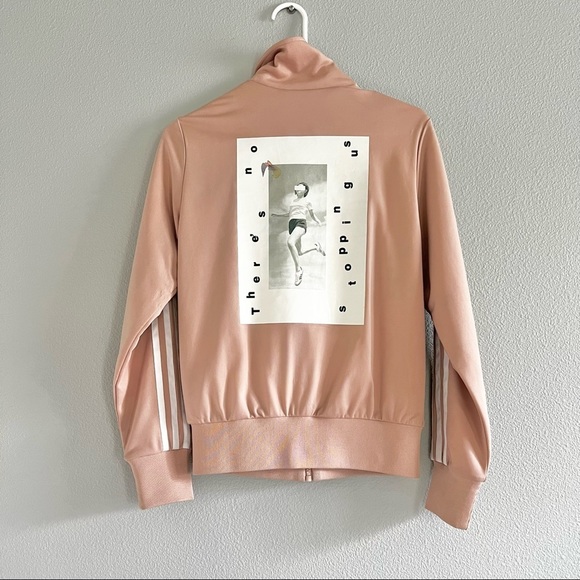 ADIDAS Originals Womens Firebird Info Poster Track Top Retro Small Dusty Rose S - Picture 6 of 14